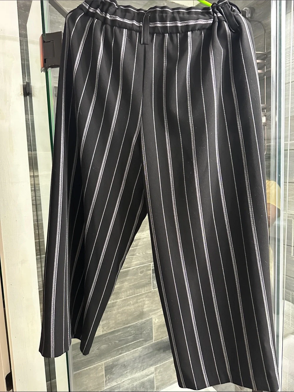 Apt. 9 Black Pinstripe Wide Leg Pants